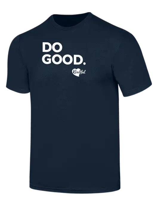 Simply Soft Navy 4.5oz  Poly/Combed Ring Spun Cotton T-Shirt w/Do Good. Logo
