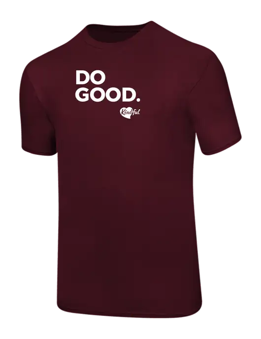 Ring Spun Maroon 4.5 oz T-Shirt w/Do Good. Logo
