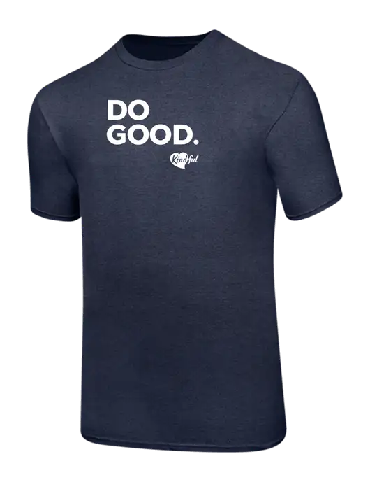 Ring Spun Heather Navy 4.5 oz T-Shirt w/Do Good. Logo