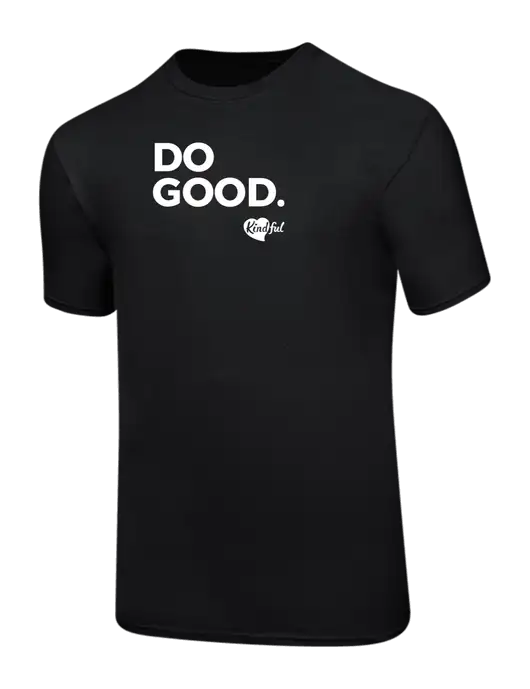 Ring Spun Jet Black 4.5 oz T-Shirt w/Do Good. Logo
