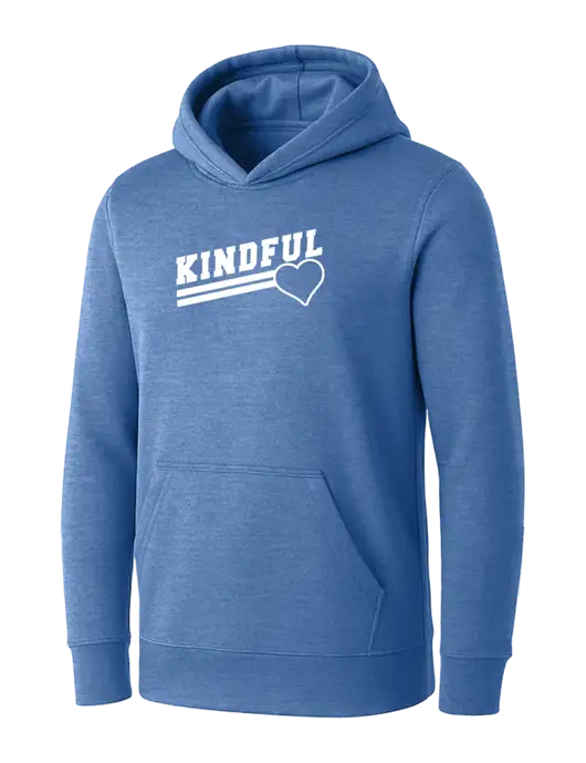 Womens Royal Heather Core Fleece Pullover Hooded Sweatshirt w/Kindful Angled Logo